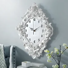 Европейский ангел настенные часы смолы розы и часы классические для гостиной спальни немой Амура смолы ангел часы подарок