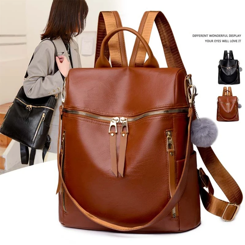 Womens Satchel Backpack School Bag Girls Ladies Style Faux Leather Handbags New 