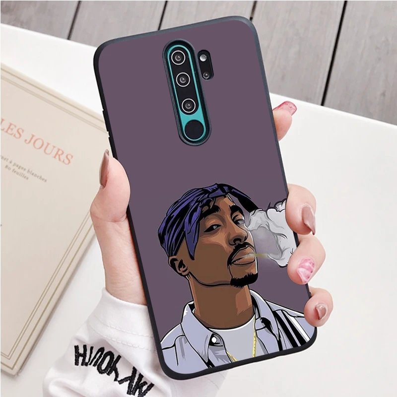 Ca Sĩ Nhạc Hip Hop 2Pac Tupac Silicone Ốp Lưng Điện Thoại Redmi Note 9 8 7 Pro S 8T 7A bao Da