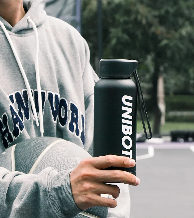 Car 500ML Large Capacity Bottle Stainless Steel Vacuum Thermos Personalized Portable Double Wall Insulated Flask Cover KK60BW
