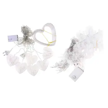 LED Fairy Guirlande String Lights 5m 138LED Liefde Hart Sneeuwvlok Fairy String Light Kerst Decoratieve Lamp Woondecoratie