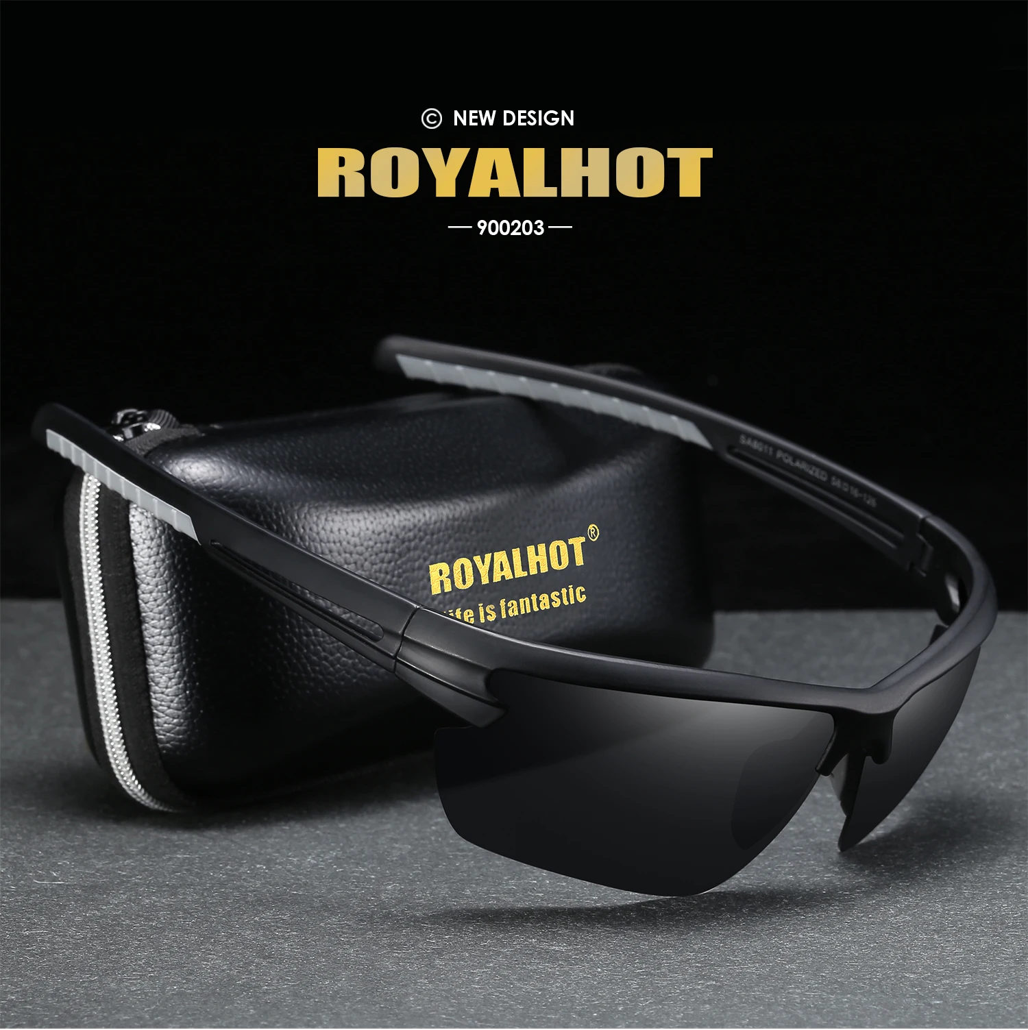 RoyalHot, мужские, женские, поляризационные, половинная оправа, спортивные солнцезащитные очки, Ретро стиль, солнцезащитные очки, 900203