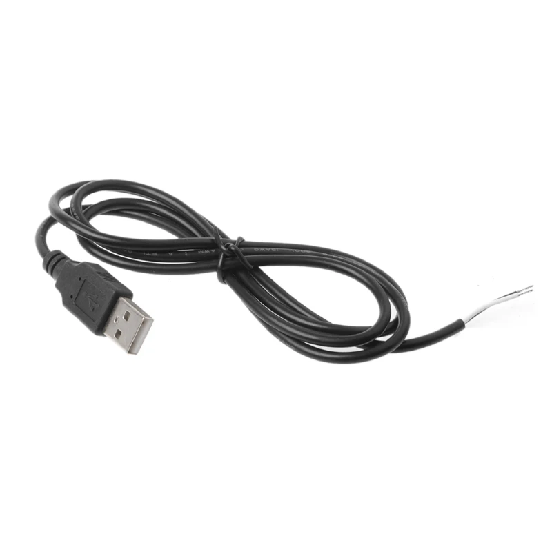 

5V USB 2.0 Male Jack 2 Pin 2 Wire Power Charge Cable Cord Connector DIY 1m Wire