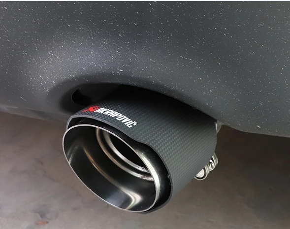 1 шт. 120 мм Глушитель выхлопных газов глушитель выхлопной трубы наконечник для BMW X5 CX-5 MINI - Цвет: Matt straight carbon