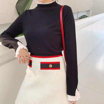 

Women Chic Textured Tweed Skirt for Women