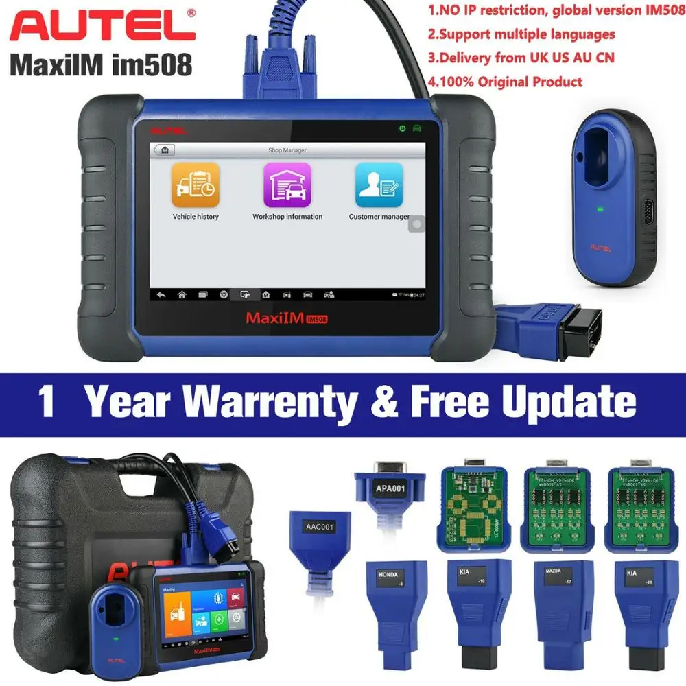 Autel MaxiIM IM508 Автомобильный ключ программатор IMMO сервис и OBD2 диагностический