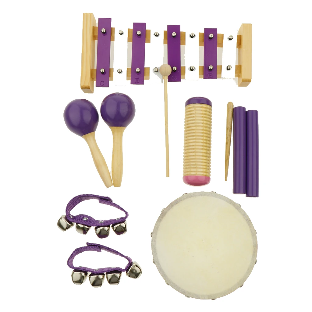 

11pcs Musical Instruments Toy Set for Toddler, Preschool Kids and Children, 8 Kinds