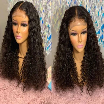 

Curly Lace Front Human Hair Wigs Kinky Curly Wig 4x4 Closure Wig Pre Plucked Brazilian Wig 150% Density For Black Women