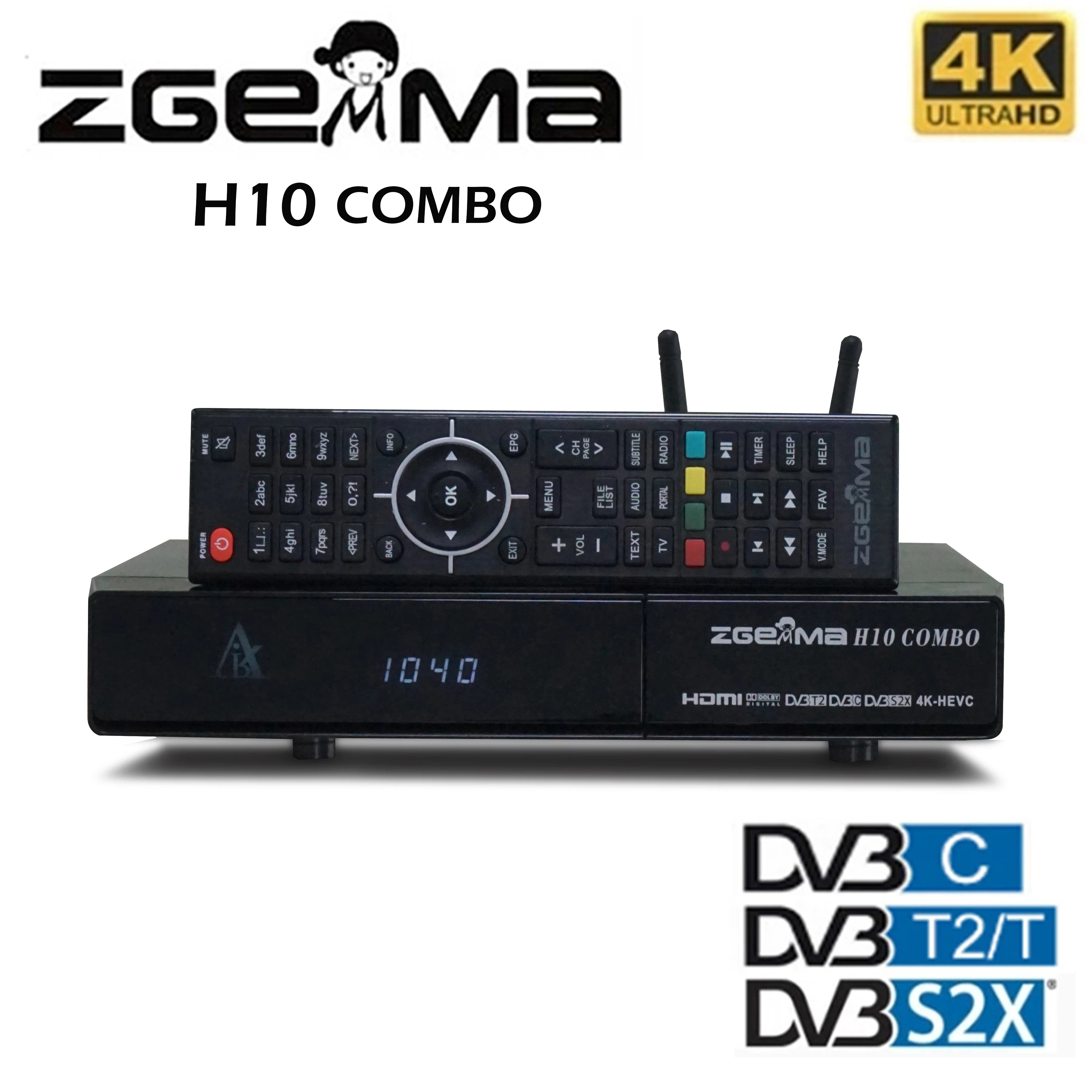 двухсистемный DVB - S2X + T2 / C Hi3798MV200 с двухсистемным приемником со спутника ZGEMMA H10
