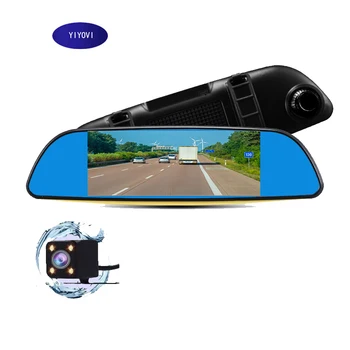 

Full HD 1080P Car Dvr Camera Auto 7 Inch Rearview Mirror Digital Video Recorder Dual Lens Registratory Camcorder
