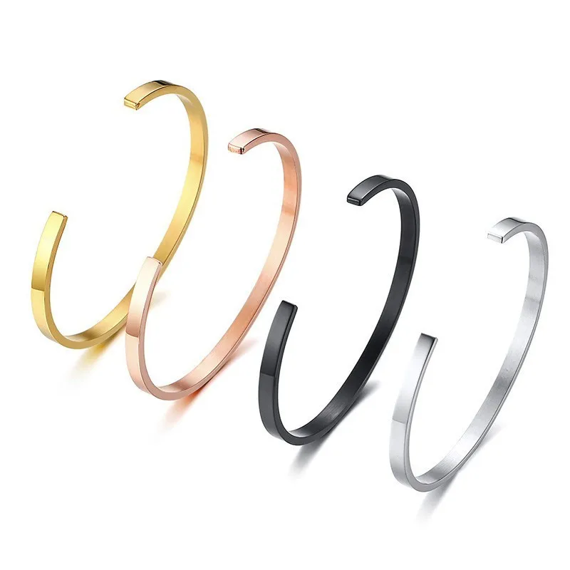 Cuff Bangle Stainless Steel Bracelet Men Woman Jewelry Bangle Bracelet Stainless Steel Bracelet