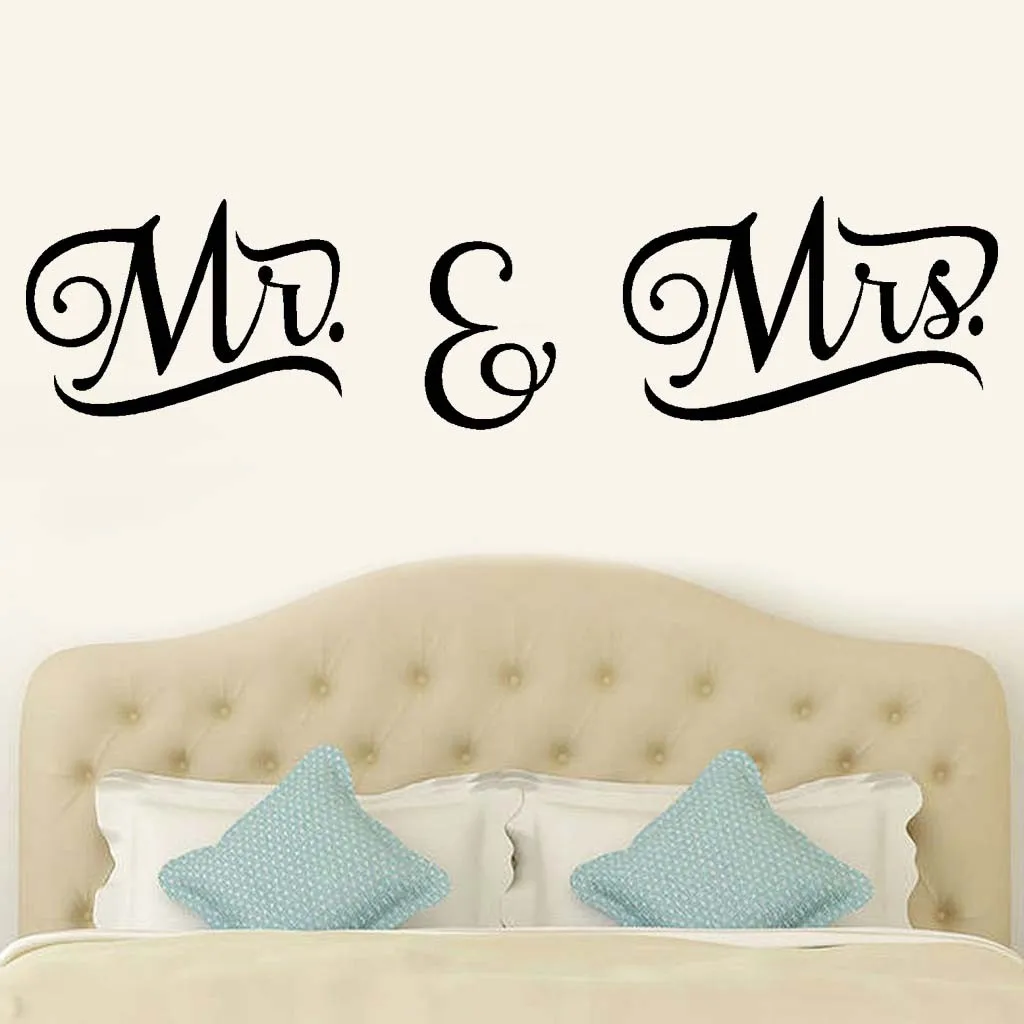 1 шт. виниловые наклейки Mr Mrs на стену для спальни гостиной украшения Современный