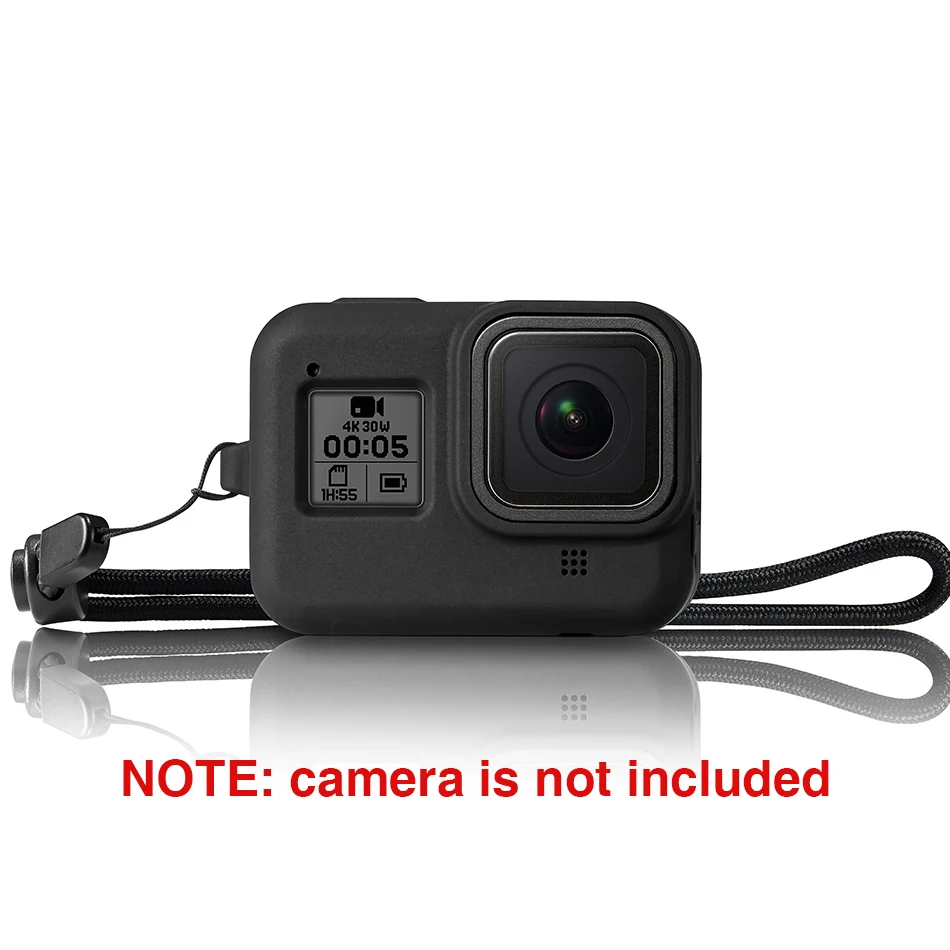 Чехол для спортивной камеры Gopro Hero 8, силиконовый чехол, защитный чехол для камеры, чехол для Gopro Hero 8 - Цвет: Черный цвет