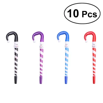 

10 Pcs Umbrella Pen Snowman Design Creative Novelty Writing Pen Umbrella Pen for Home School