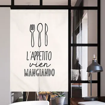 

Kitchen Cloth Curtain Decorative Door Curtain Restaurant Half Curtain Household Partition Curtain Feng Shui Curtain