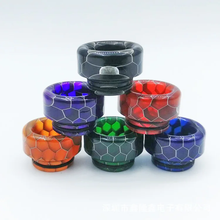 

New Style Electronic Cigarette 810 round Mouth Snakeskin Print Resin Drip Nozzle Kennedy Suction Nozzle Cigarette Holder Accesso