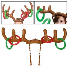 ПВХ надувные рога повязка на голову игрушки метание наконечник игрушка оленьи рога носимые игрушки животных Рождественская вечеринка украшения подарки