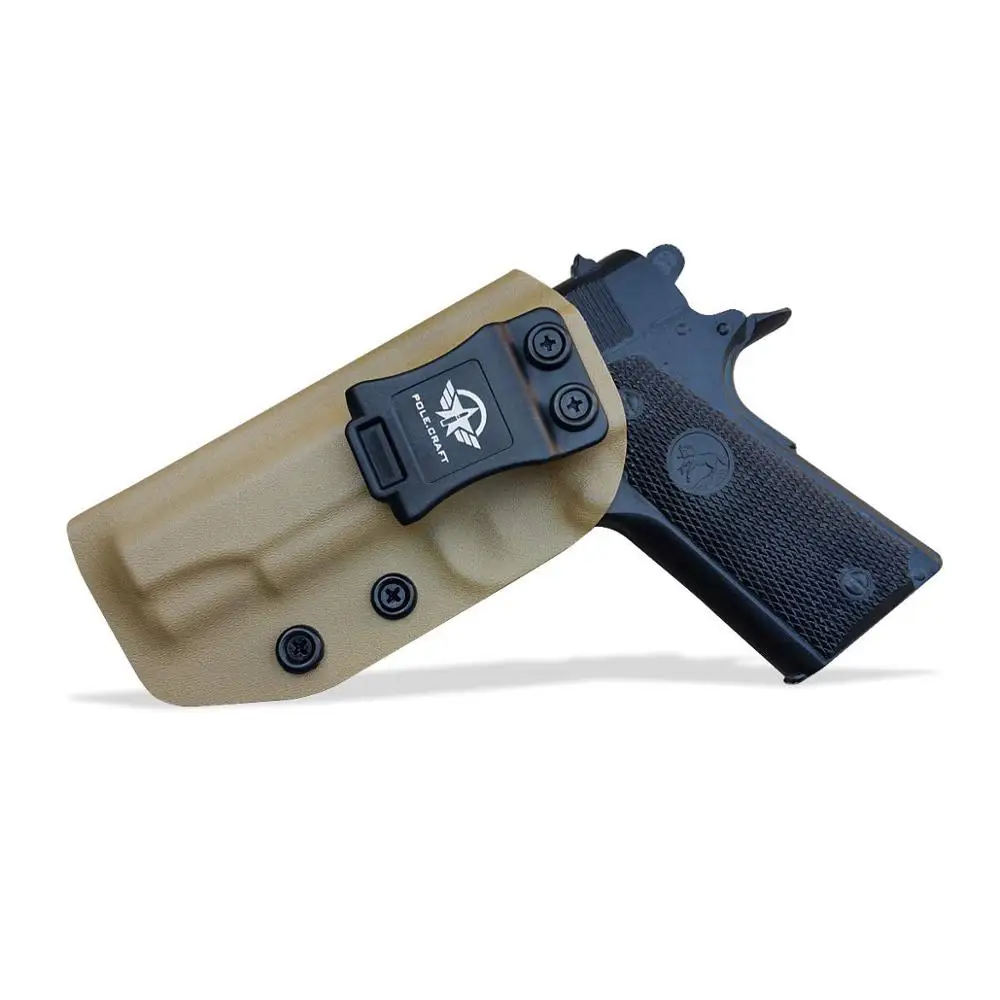 PoLe. Craft KYDEX кобура iwb Colt 1911 Commander. 45 чехол для пистолета внутри пояса скрытый чехол для пистолета - Цвет: Yellow For Left