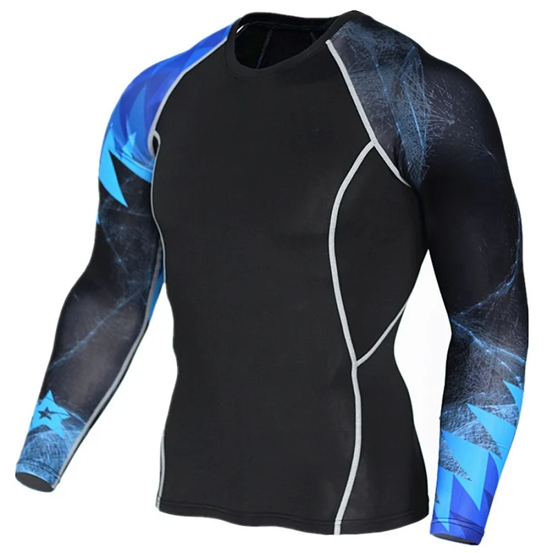 

Sports Quick-drying Fitness Clothing Men's Long-sleeved T-shirt Running Fitness Clothing Stretch Training Compression Clothing