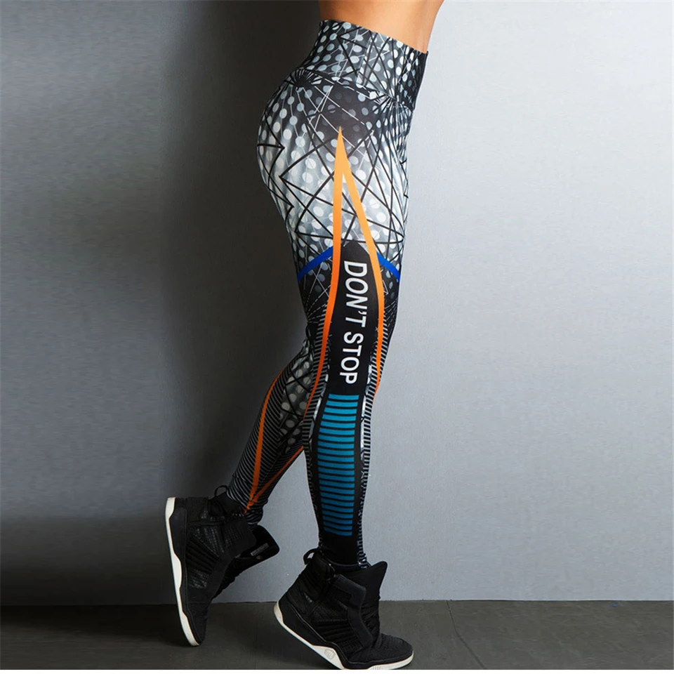 Женские леггинсы брюки для йоги колготки спортивные Леггинсы Slim тонкий бег камуфляж брюки стрейч, леггинсы фитнес йога женщины
