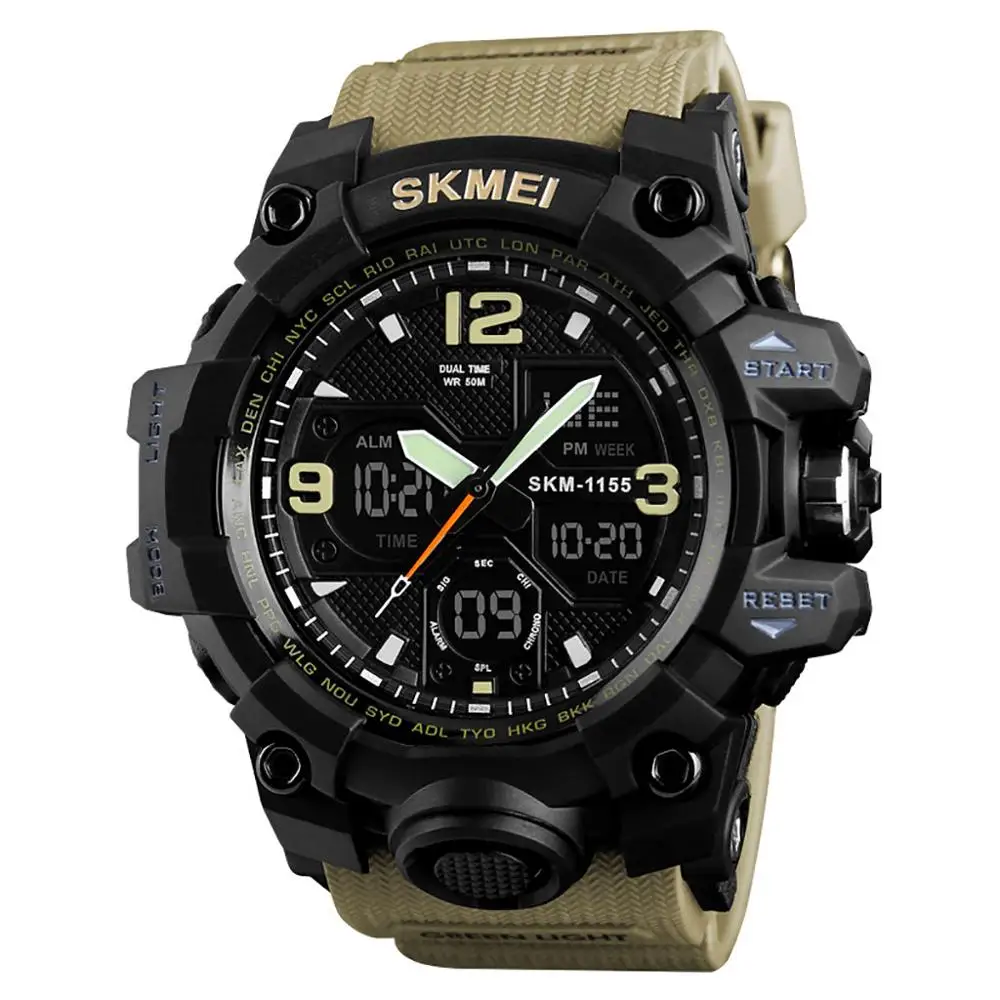 

Relogio camuflado dual display waterproof digital watch reloj deportivo multifuncional skmei montre homme Freeship CN