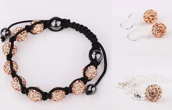 

Large Discount Jewelry Frthyt2ng 10mm 5Pcs/Lot Micro Pave Disco Ball crystal Set Bracelets+Earring+Necklace JGF Hotsale