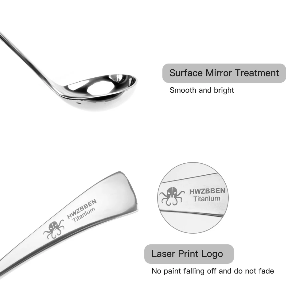 New Pure Titanium Soup Spoon Campers Haven
