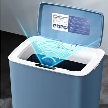 

2020 New Universal Intelligent Induction Trash Can with Lid Fully Automatic Induction Electric Home Creative Large Trash Can