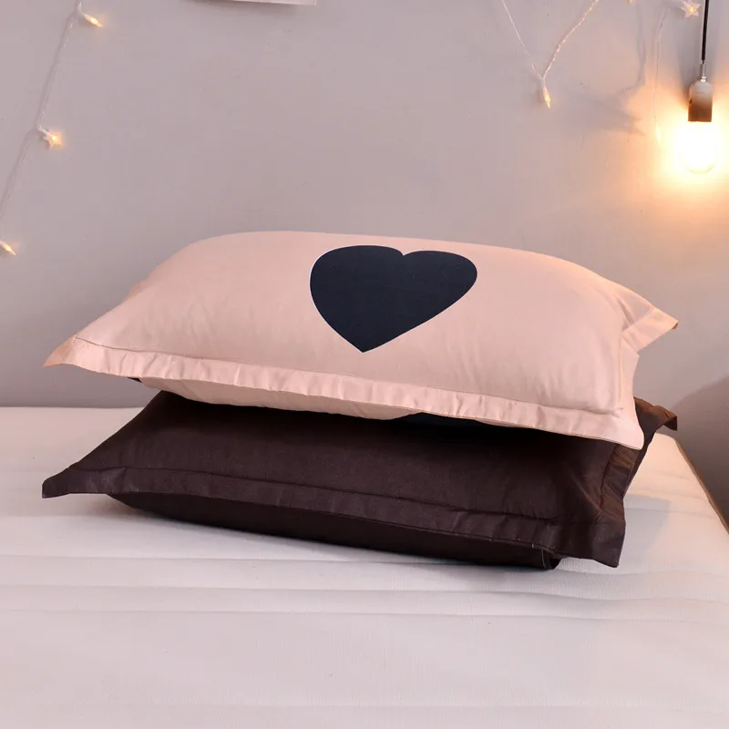 Современный короткий чехол для подушки 48x74 см, наволочки с принтом в виде розового сердца, наволочки из полиэстера с геометрическим узором, только 2 шт., чехол для подушки для спальни