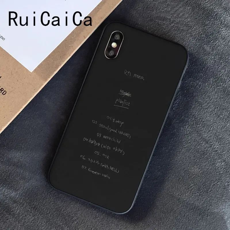 Ruicaica KPOP RM Mono Мягкий Силиконовый ТПУ чехол для телефона iPhone 8 7 6S 6Plus X XS MAX 5 5S SE XR чехол