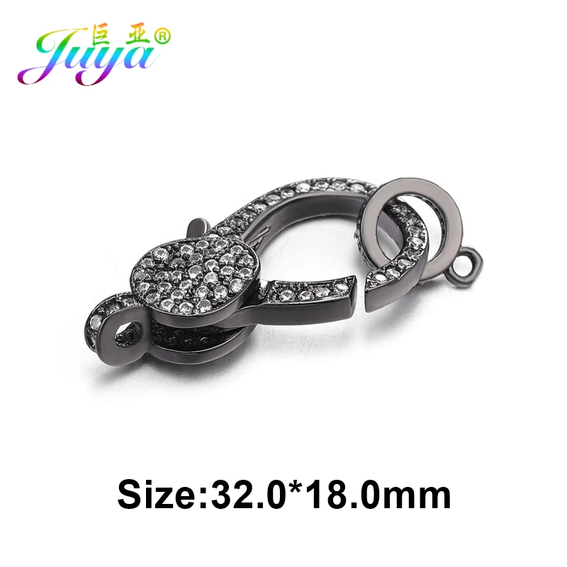 Metal Black Juya DIY, роскошный жемчуг, ювелирное изделие, застежка на крючок, аксессуары для ручной работы, натуральные камни, вышивка бисером - Цвет: Metal Black
