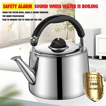 

Electric Whistling Water Kettle Induction Cooker Gas Stove Stainless Steel Tea Coffee Maker Water Boiler Kitchen Travel 2L 7L