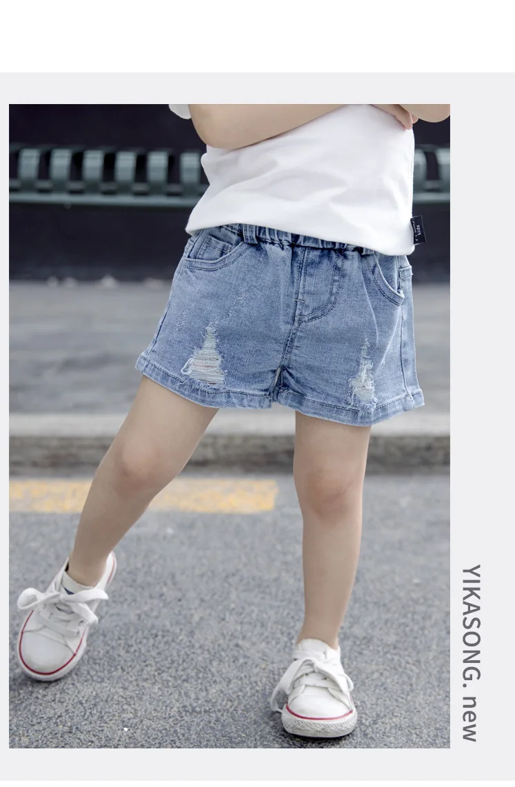 Childrenswear Children Elastic Denim Shorts New Style Children Summer Thin Section Men And Women Baby Korean-style Pants Fa