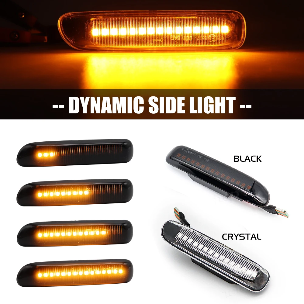 2pcs Dynamic LED Turn Signal Car Tuning Light Side Marker Lamp For BMW E46 Coupe Compact Cabriolet Touring Saloon - AliExpress