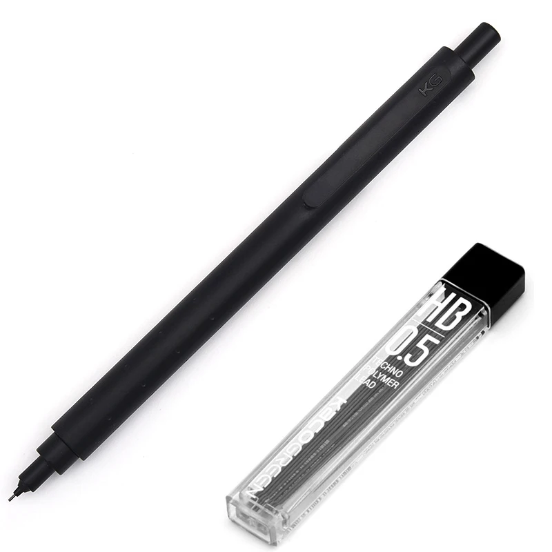 Xiaomi KACO механический карандаш защита от поломок ядро Высококачественный простой стиль механический карандаш школьные канцелярские принадлежности - Цвет: 1 Black and 1 HB
