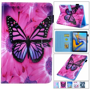 

Case For Samsung galaxy tab S5e 10.5' T720 SM-T720 T725 Smart Cover Funda Tablet Child Fashion butterfly Flip Stand Capa + film