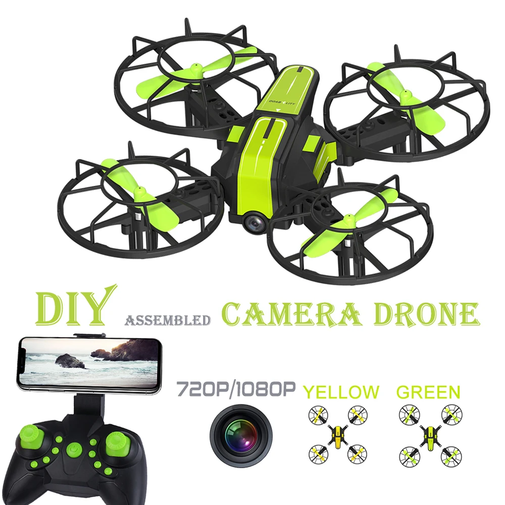 

Rc Drone with Camera HD 1080P 720P WIFI FPV Camera Mini Quadcopter Rc Helicopter DIY Education Assembly Toy for Profession Drone