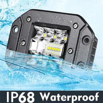

4.8-inch LED Work Light Spot Flood beam Fog White+Amber Flashing 4800LM