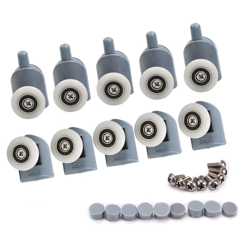 8pcs/10pcs/set Shower Door Rollers Single Rooms Wheels/Runners/Pulleys/Guides Home Bathroom DIY Replacement Parts D18-D27 | Обустройство