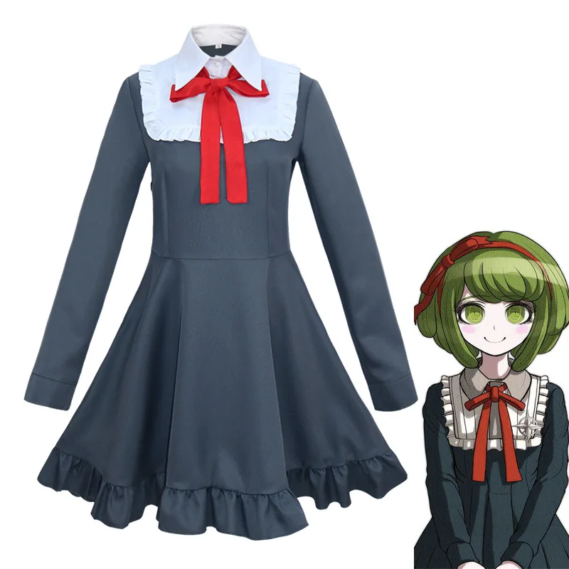 Disfraz de Cosplay de Danganronpa Monaca Towa, peluca de calavera Dangan  Ronpa Monaca, vestido de Anime para mujer y niña, uniformes escolares,  traje de fiesta| | - AliExpress
