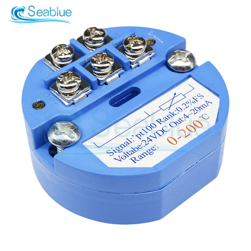 Advanced Thermal Resistance PT100 Temperature Sensor Module with 4-20mA Output for Industrial Applications (-50 to 600°C)