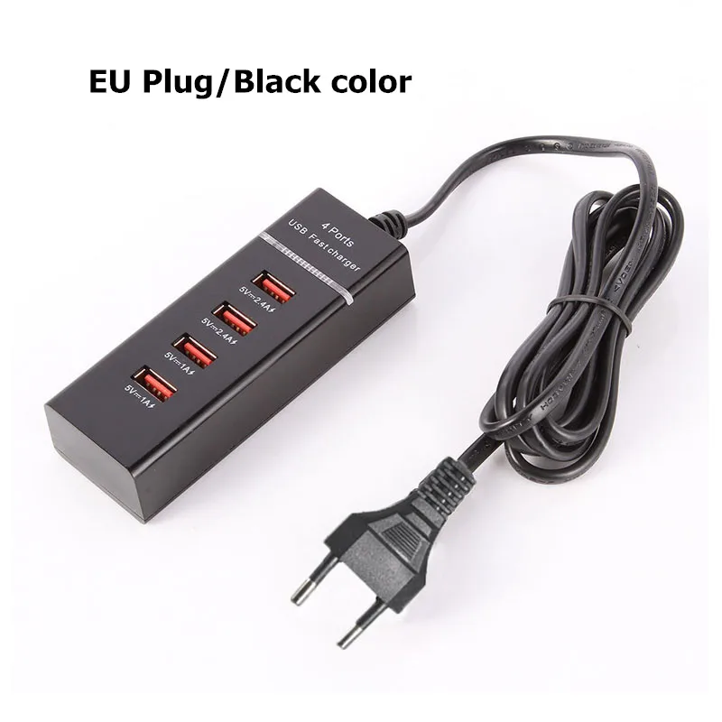 4 порта USB зарядное устройство с настольная Светодиодная лампа адаптер мобильный телефон Быстрая зарядка для iPhone XR XS X 8 7 6s iPad samsung универсальный