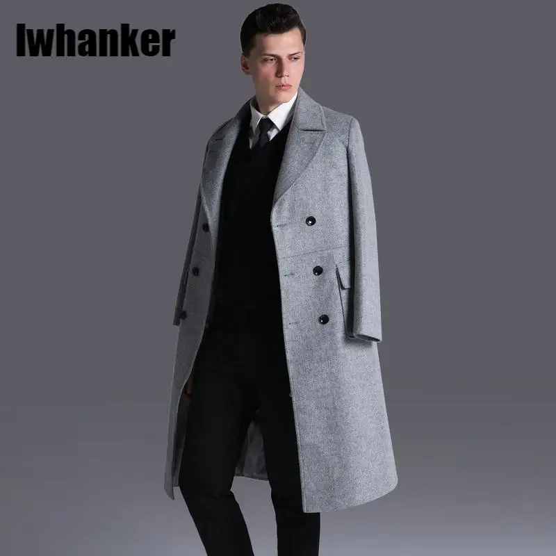 調整 価格 ウールメンズコートダブルブレストウール男性トレンチプラスサイズ 6xl ビジネス生き抜くグレー男性のオーバーコート 激安の通販 Carlsbadaqua Com