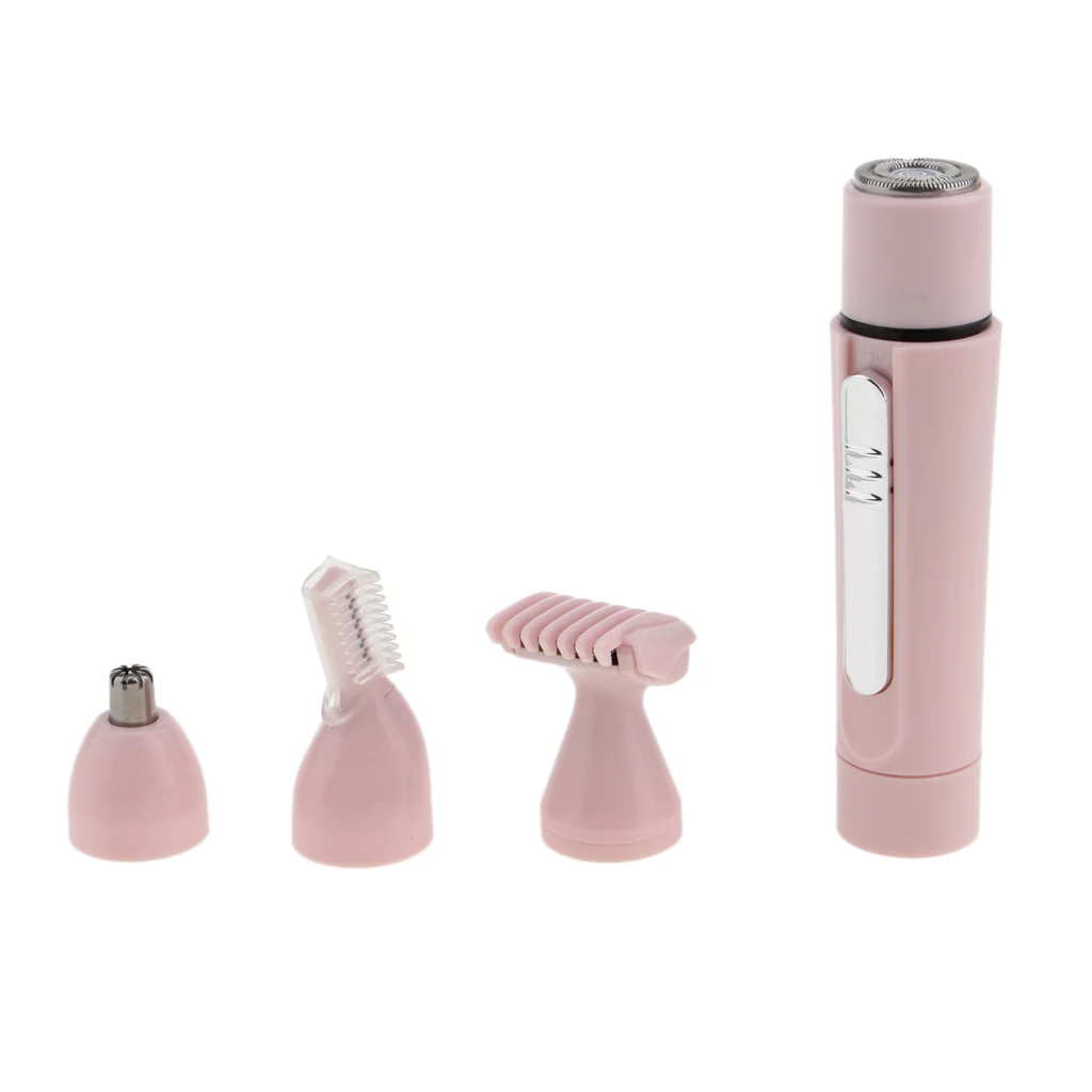 Electric Lady Trimmer Shaver Epilator Bikini Women Leg Hair Remover Set for Beauty Salon Kit Pink