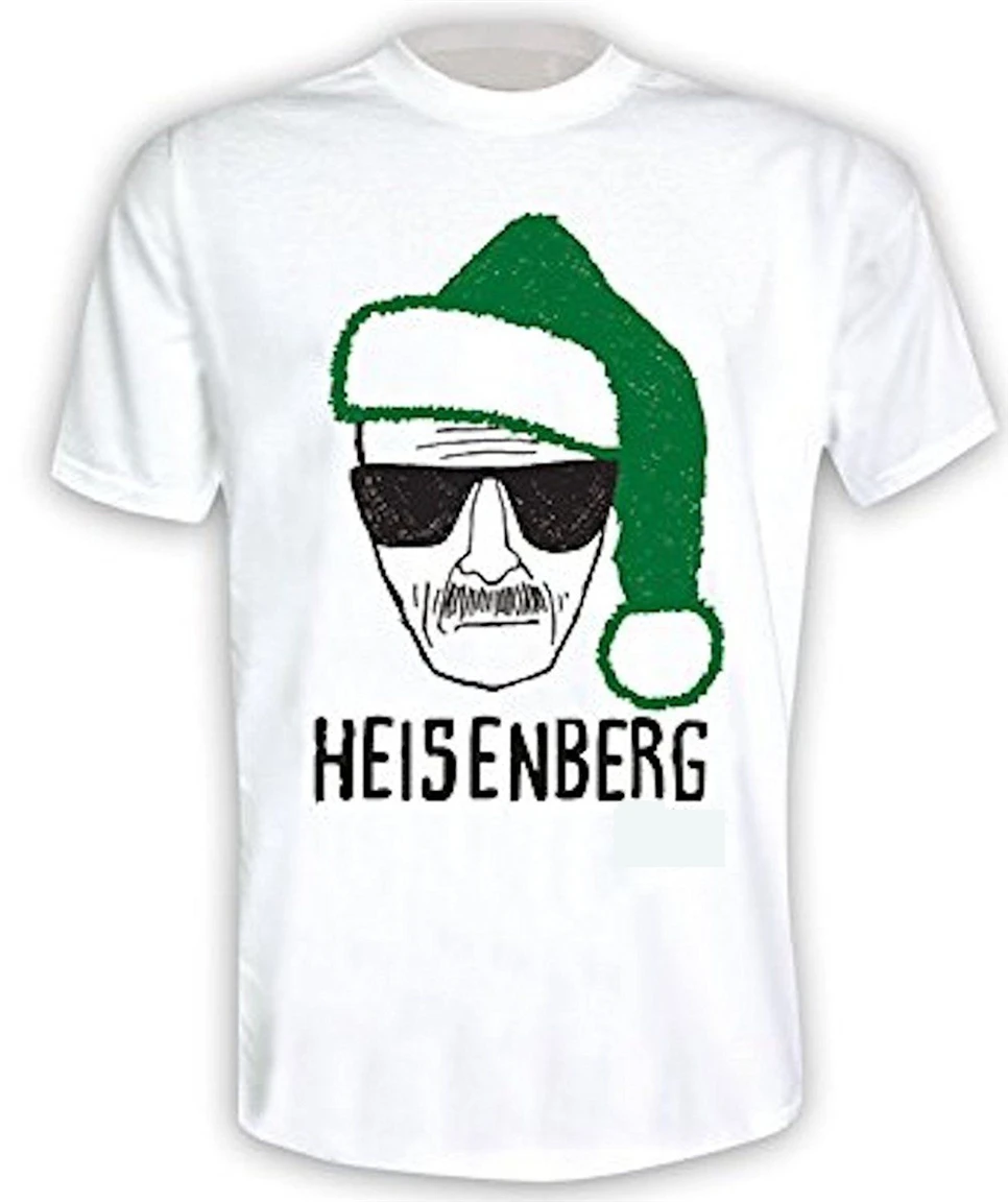 Breaking Bad Heisenberg Gorro De Papa Noel (Verde) Camiseta Oficial Hombre Бесплатная доставка футболки|Футболки| |
