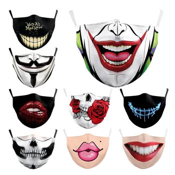 Adult Masks Washable Fabric Mask Pm2.5 Filter Protective Face Mask Floral Print Masks Unisex Dust-proof Mouth Mask mascarillas splash proof dust proof mask head mounted transparent protect mask rotatable protective face mask full face masks high quality