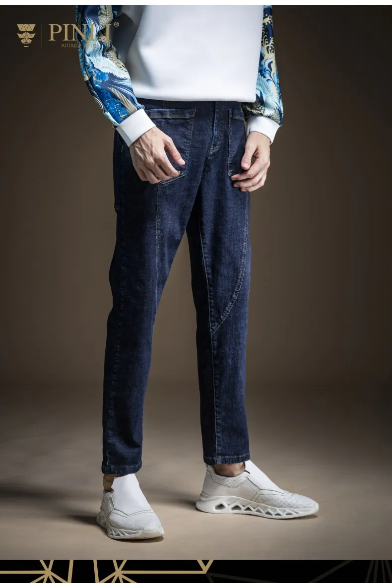 Обтягивающие мужские джинсы, ограниченное по времени предложение, на молнии, Fly Light Pinli, осень 2019, новинка, мужские, украшенные