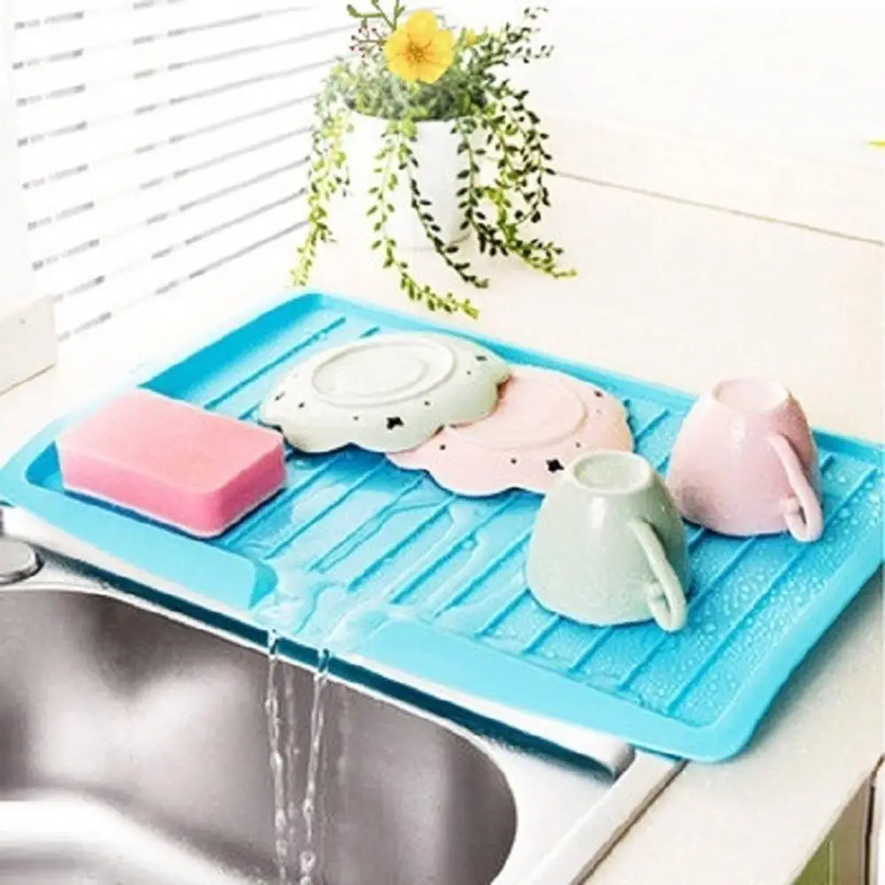 1PC Plastic Worktop Dish Drainer Drip Tray Large Kitchen Sink Drying Rack Organizer Kitchenware Cutlery Plate | Дом и сад