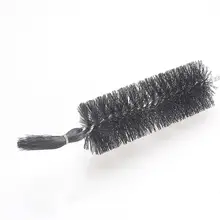 Горячая черная нейлоновая щетка для пробирки с металлической ручкой для чистки бутылок диаметром от 50 до 70 мм щетка для очистки промышленности 1 шт