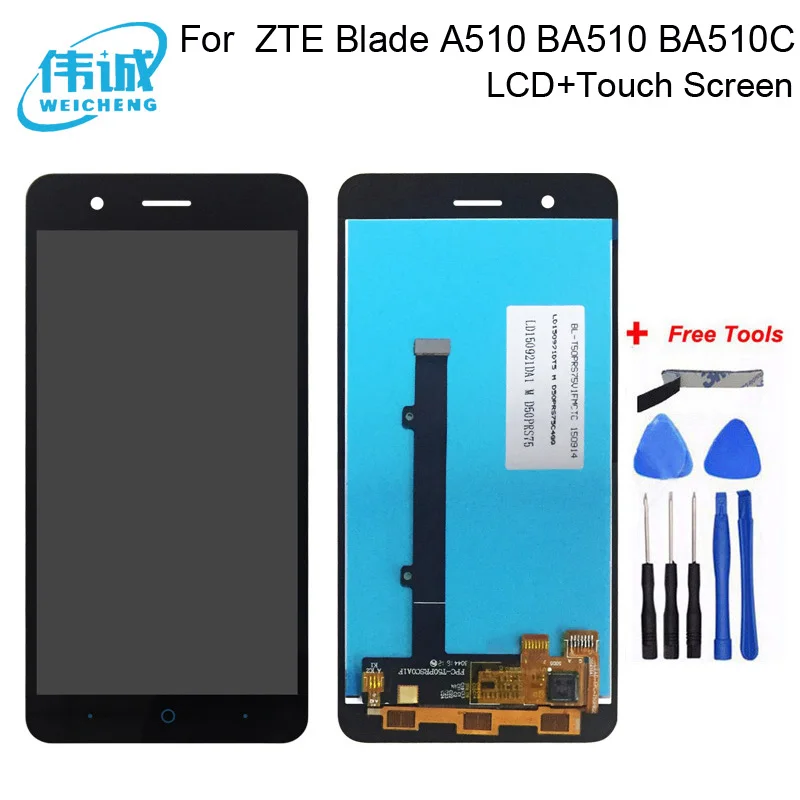 5 0 ''ЖК дисплей Дисплей для ZTE лезвие A510 Сенсор ЖК BA510 планшета с инструмент